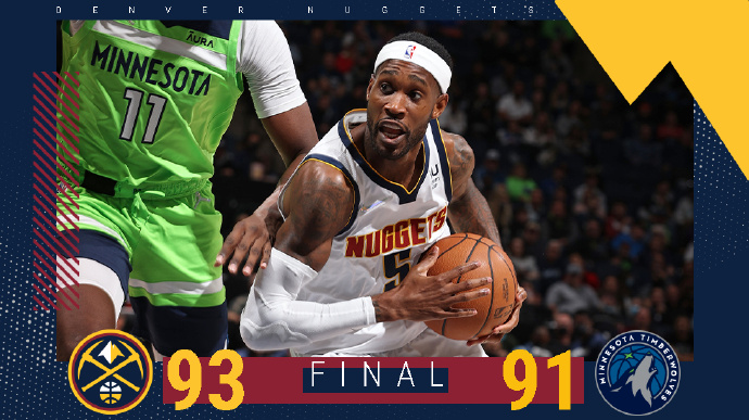 <a href=/lanqiuxiangguan/nuggets/ target=_blank class=infotextkey>掘金</a>102-93逆转<a href=/lanqiuxiangguan/timberwolves/ target=_blank class=infotextkey>森林狼</a> <a href=/player/lanqiuxiangguan/130.html target=_blank class=infotextkey>约基奇</a>26+19+7 比斯利18分 唐斯14+8