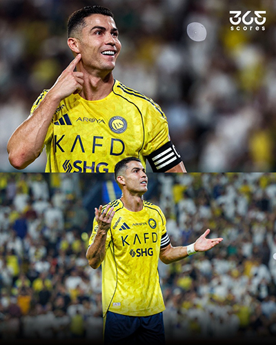 梅罗对决再上演！C罗进球后手势回应球迷高呼<a href=/player/zuqiuxiangguan/119.html target=_blank class=infotextkey>梅西</a>，摇头摊手成焦点