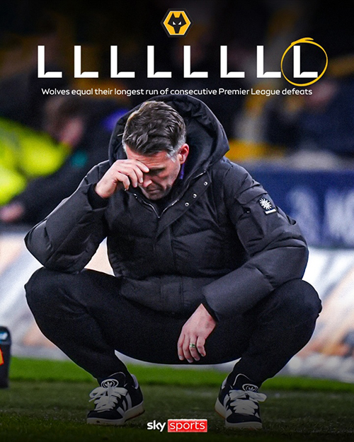 狼队“死亡赛程”来了：17轮仅2分垫底，下周两碰<a href=/zuqiuxiangguan/manlian/ target=_blank class=infotextkey>曼联</a>+再踢枪手<a href=/zuqiuxiangguan/liverpool/ target=_blank class=infotextkey>利物浦</a>