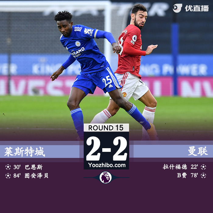莱斯特城2-2<a href=/zuqiuxiangguan/manlian/ target=_blank class=infotextkey>曼联</a>