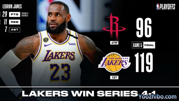 <a href=/lanqiuxiangguan/lakers/ target=_blank class=infotextkey>湖人</a>大胜<a href=/lanqiuxiangguan/rockets/ target=_blank class=infotextkey>火箭</a>大比分4-1晋级西决