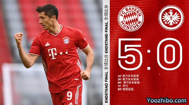 <a href=/zuqiuxiangguan/bayern/ target=_blank class=infotextkey>拜仁</a>慕尼黑5-0法兰克福